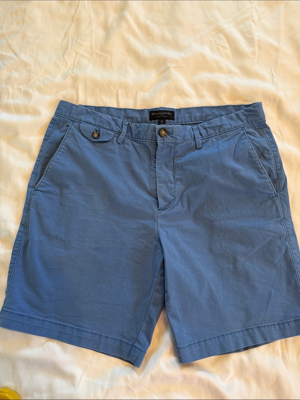 Banana Republic Men's Light Blue Cotton Chino Shorts